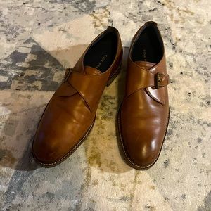 Cole Haan cognac buckled dress shoe sz 12